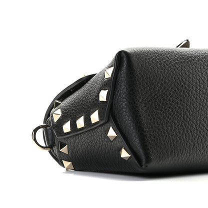 Valentino Garavani Pebbled Calfskin Mini Rockstud Crossbody Bag Black 6 of 9