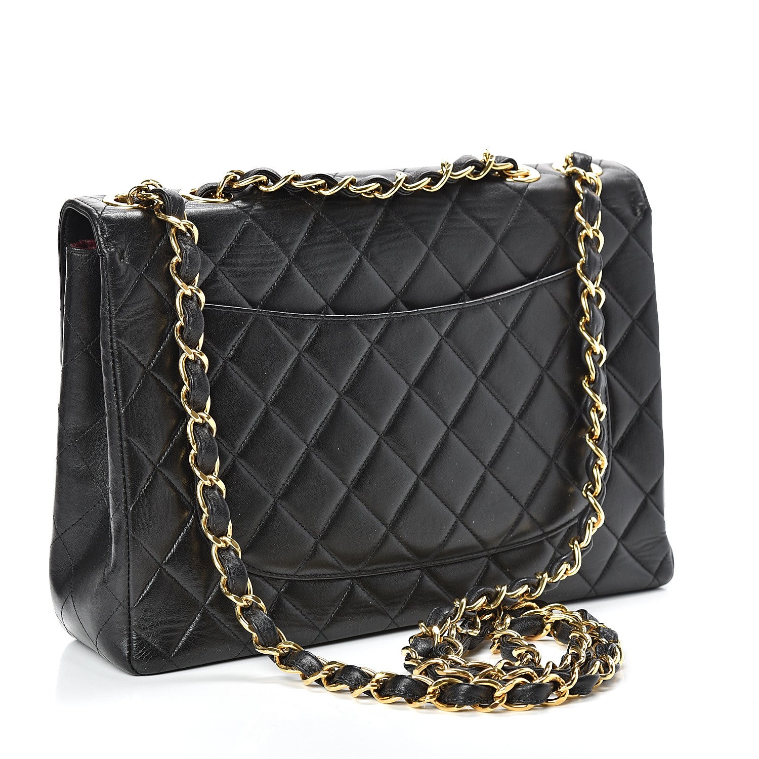 Chanel Lambskin Quilted XL Jumbo Single Flap Black 3 of 17