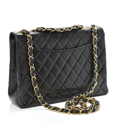 Chanel Lambskin Quilted XL Jumbo Single Flap Black 3 of 17