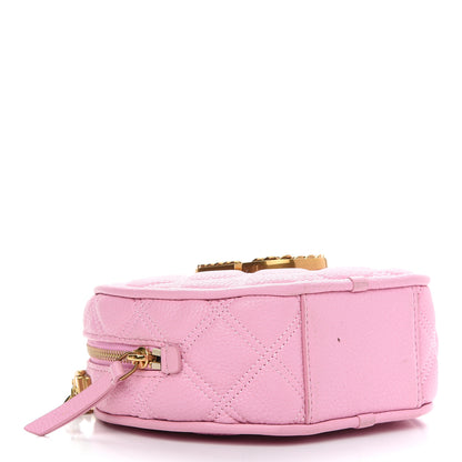 Marc Jacobs Grained Calfskin Quilted The Status Round Crossbody Pink 4 of 9