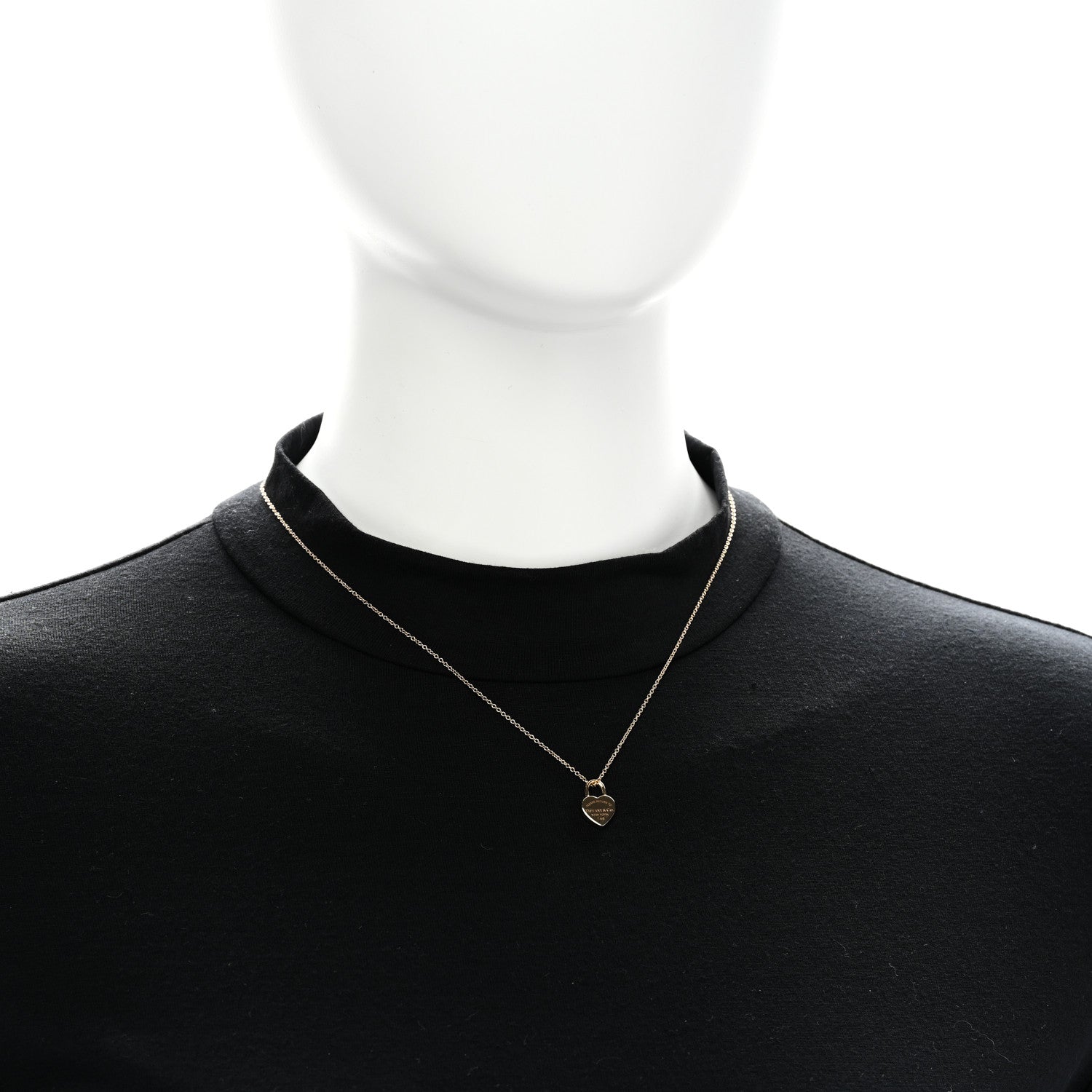 Tiffany 18K Yellow Gold Return to Tiffany Heart Lock Pendant Necklace 2 of 6