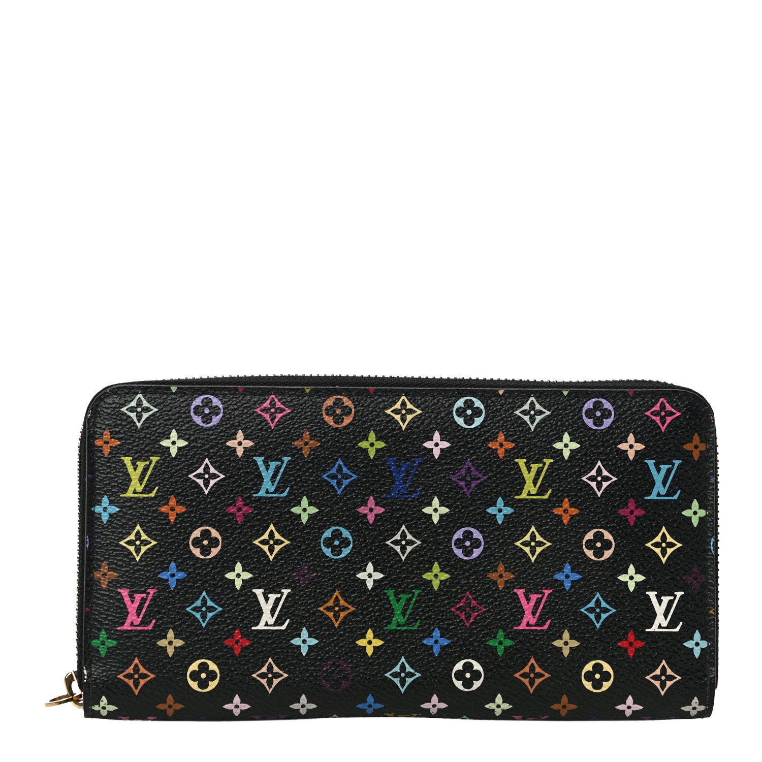 Louis Vuitton Monogram Multicolor Zippy Wallet Black Violet 1 of 9