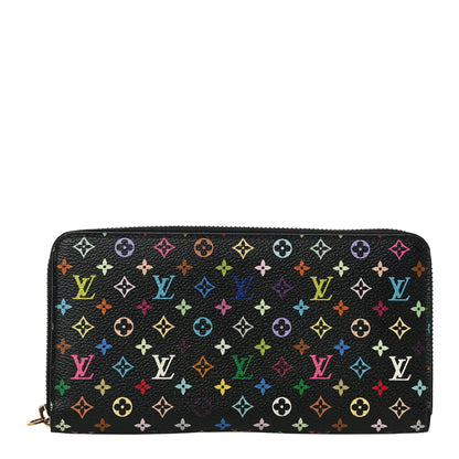 Louis Vuitton Monogram Multicolor Zippy Wallet Black Violet 1 of 9