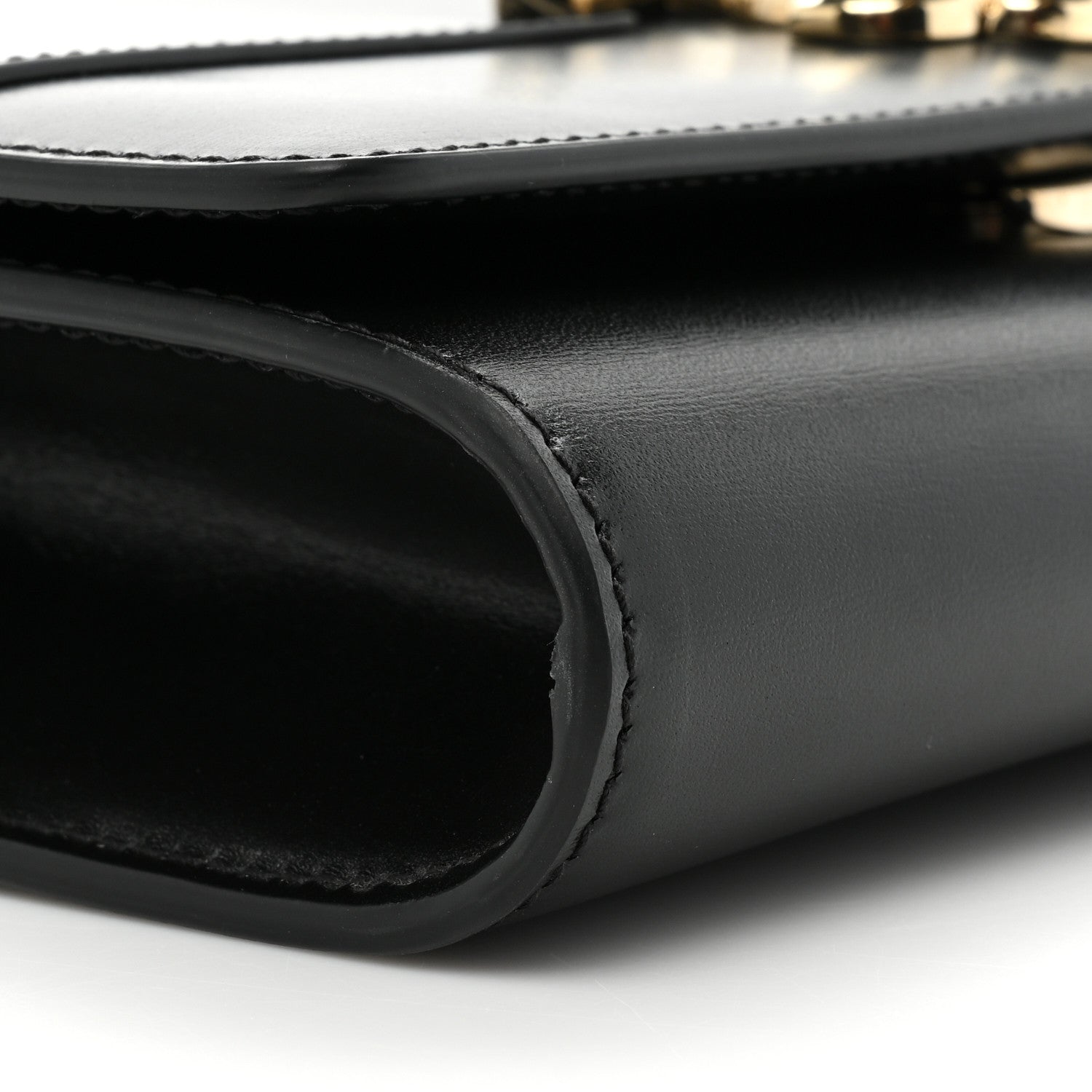 Jimmy Choo Calfskin Varenne Crystal Bar Avenue Chain Clutch Black 8 of 11