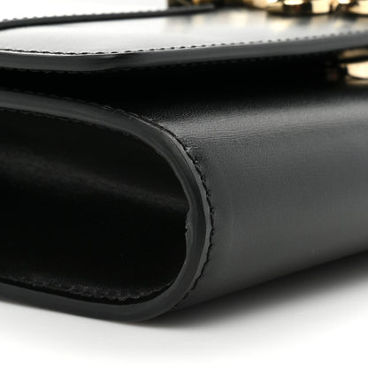 Jimmy Choo Calfskin Varenne Crystal Bar Avenue Chain Clutch Black 8 of 11