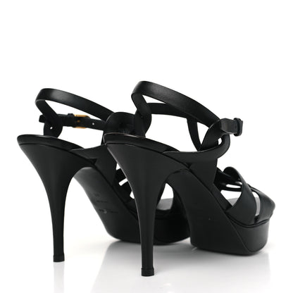 Saint Laurent Calfskin Tribute 75 Platform Sandals 41 Black 4 of 8