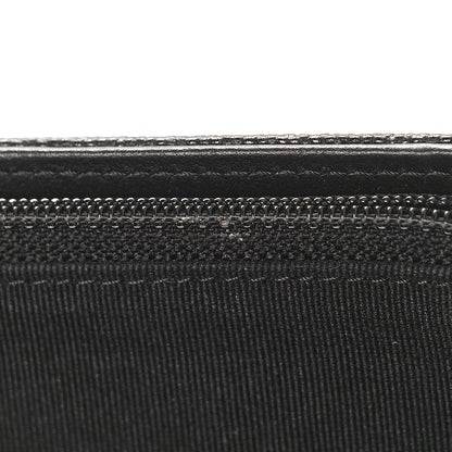 Chanel Caviar Quilted Crystal CC Large Gusset Flap Wallet Black 10 of 10