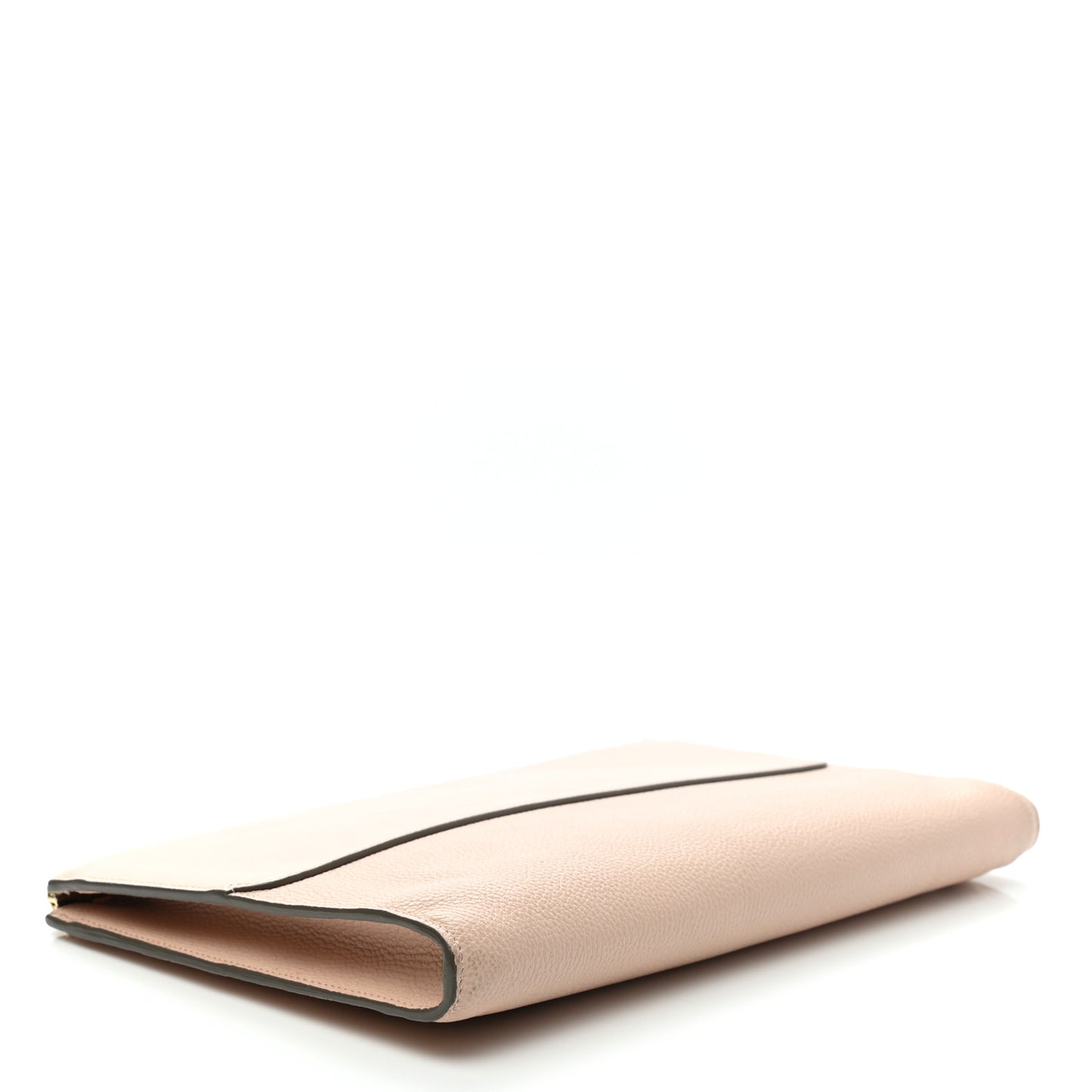 Grained Calfskin Joe Clutch Cement Pink