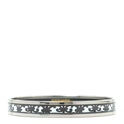 Hermes Enamel Printed Narrow Balcons Du Guadalquivir Bracelet 65 Black 1 of 6