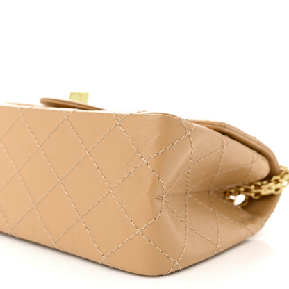 Chanel Aged Calfskin Quilted 2.55 Reissue Mini Flap Beige 10 of 10
