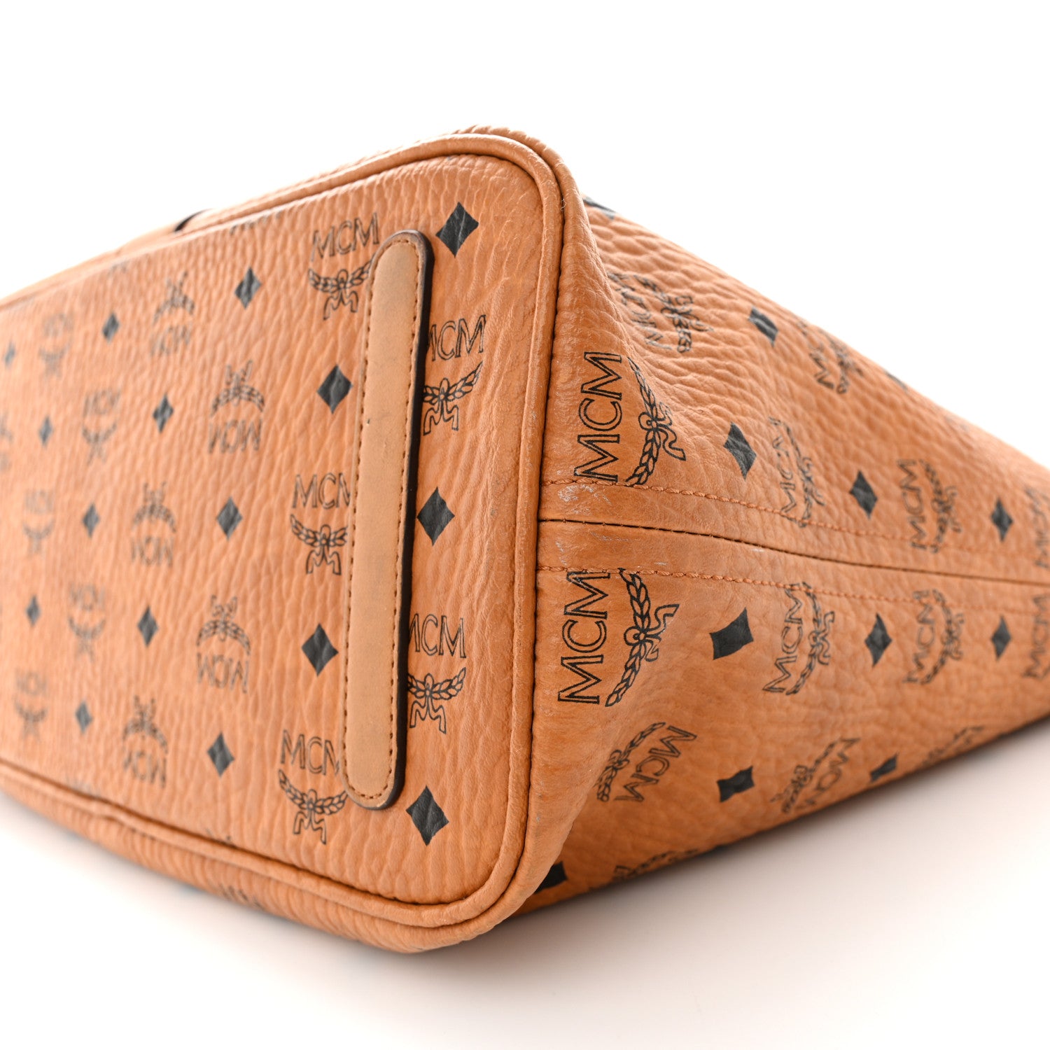 MCM Visetos Medium Liz Reversible Shopper Tote Cognac 9 of 14