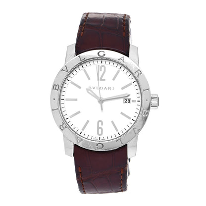 Bulgari Stainless Steel Alligator 39mm Solotempo Automatic Watch 1 of 5
