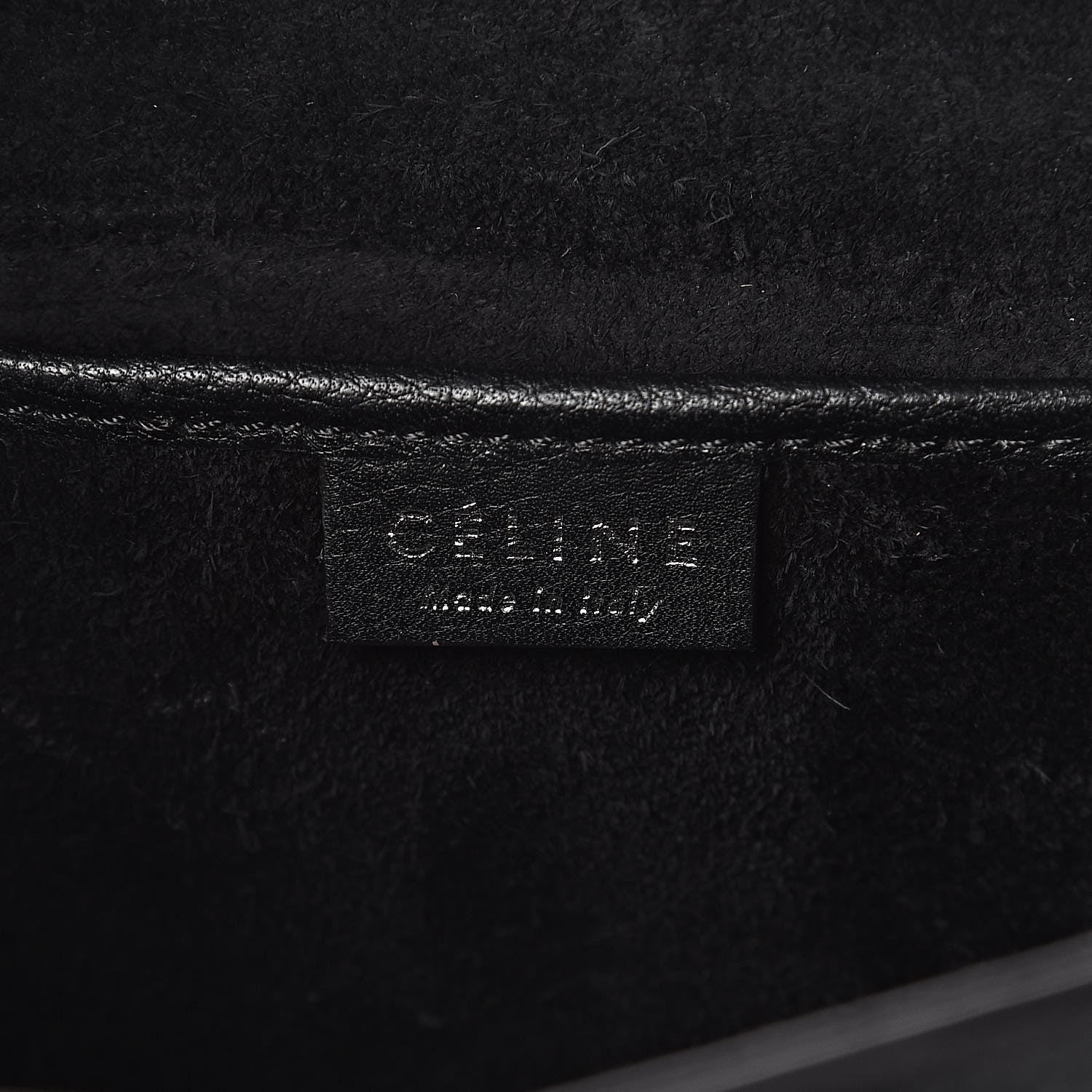 Celine Drummed Calfskin Nano Luggage Black 6 of 9