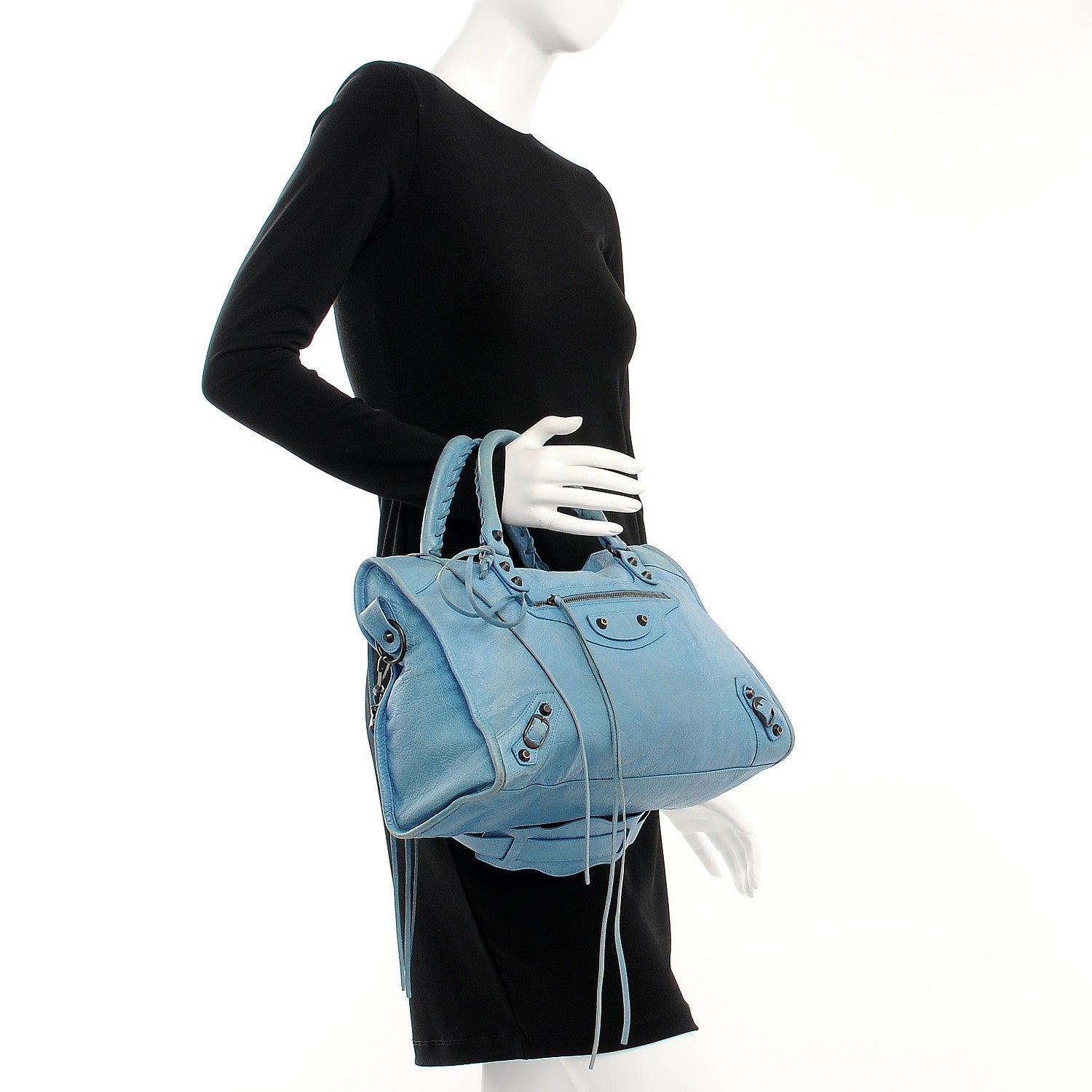 Balenciaga Agneau Classic Hardware City Bleu Indigo 2 of 15