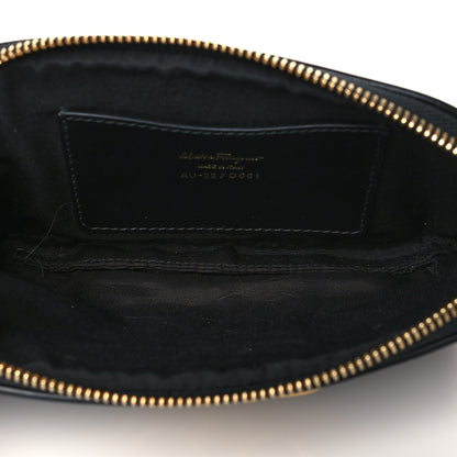 Salvatore Ferragamo Calfskin Quilted Gancini Belt Bag Black 5 of 9