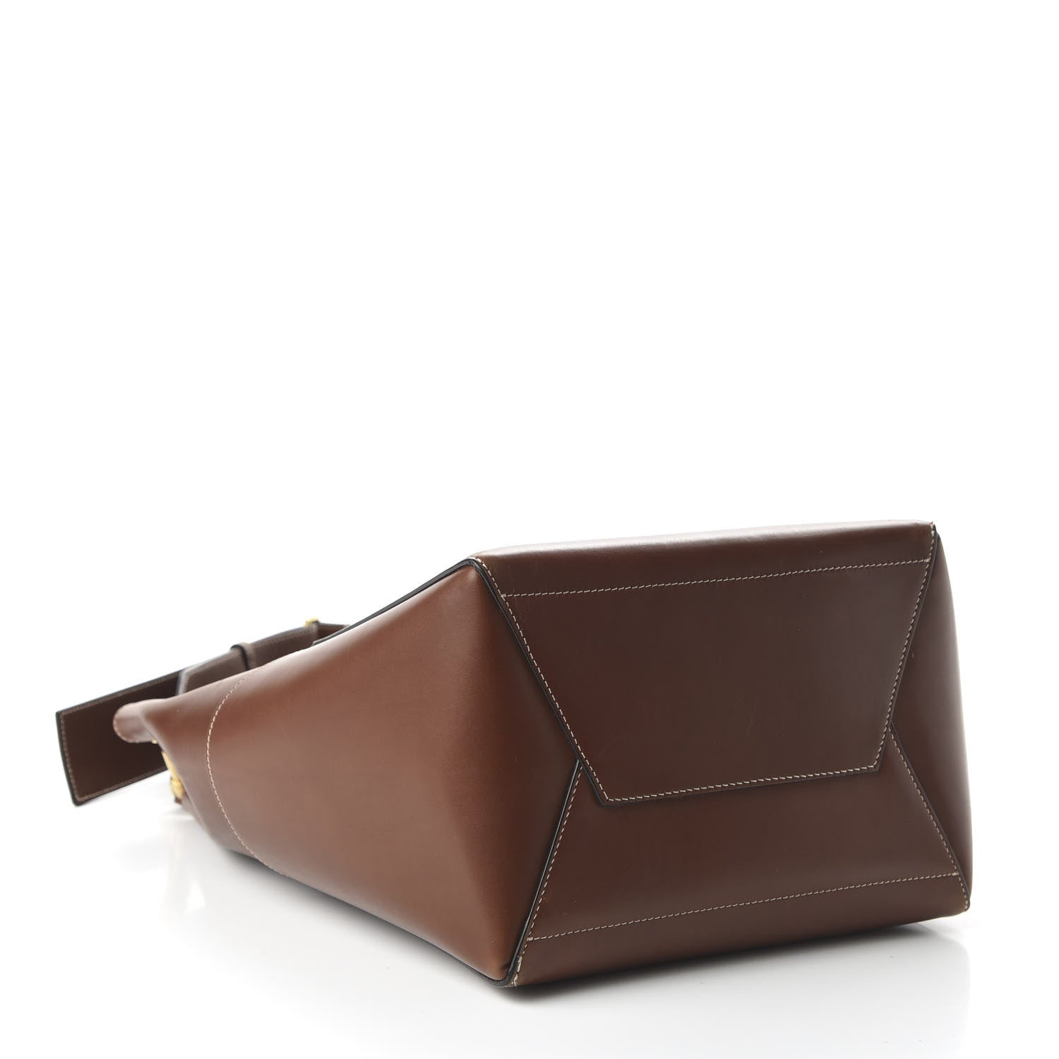 Celine Natural Calfskin Sangle Bucket Bag Dark Brown 4 of 9