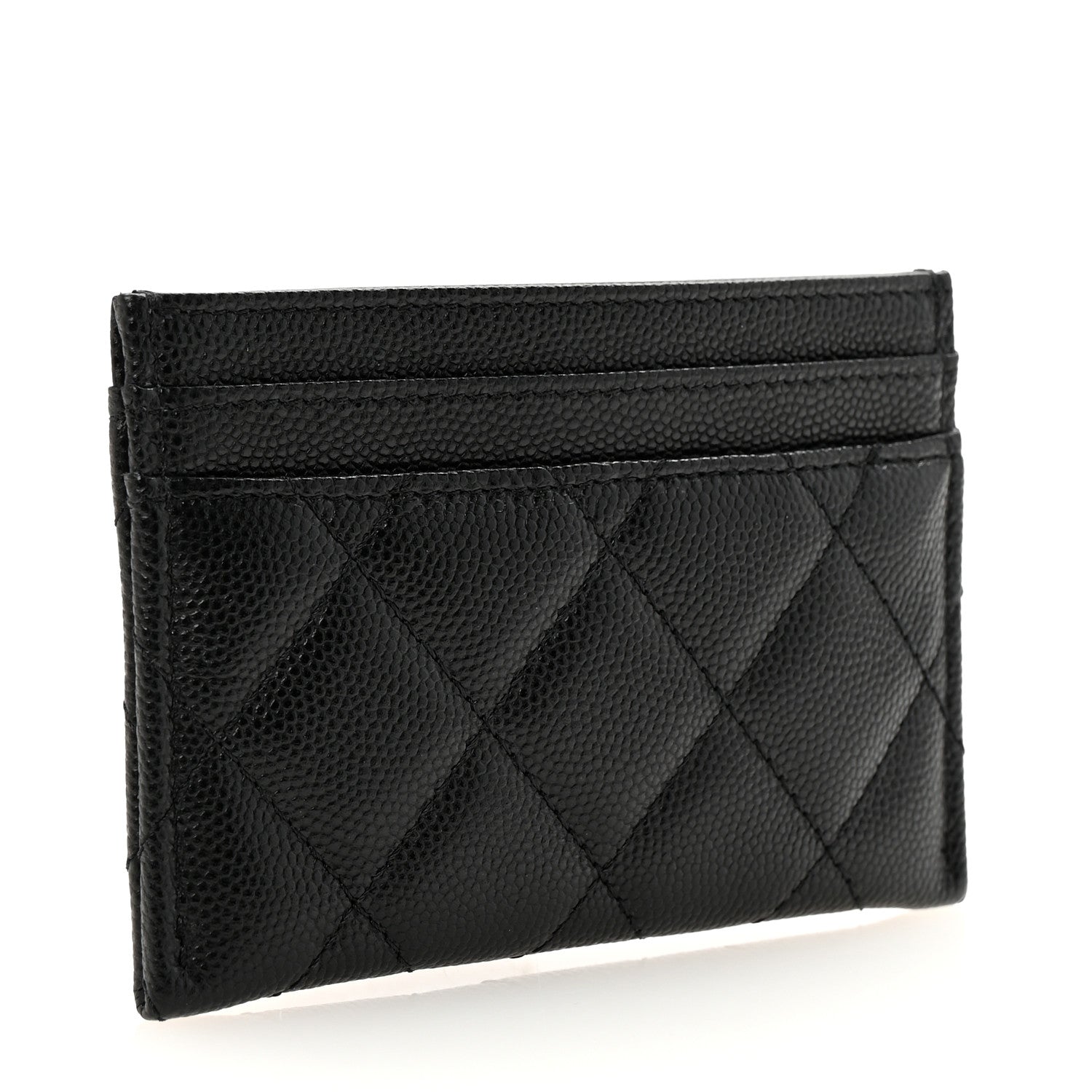 Chanel Caviar Quilted Studded CC Card Holder Black 3 of 9