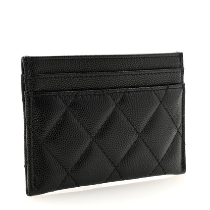 Chanel Caviar Quilted Studded CC Card Holder Black 3 of 9