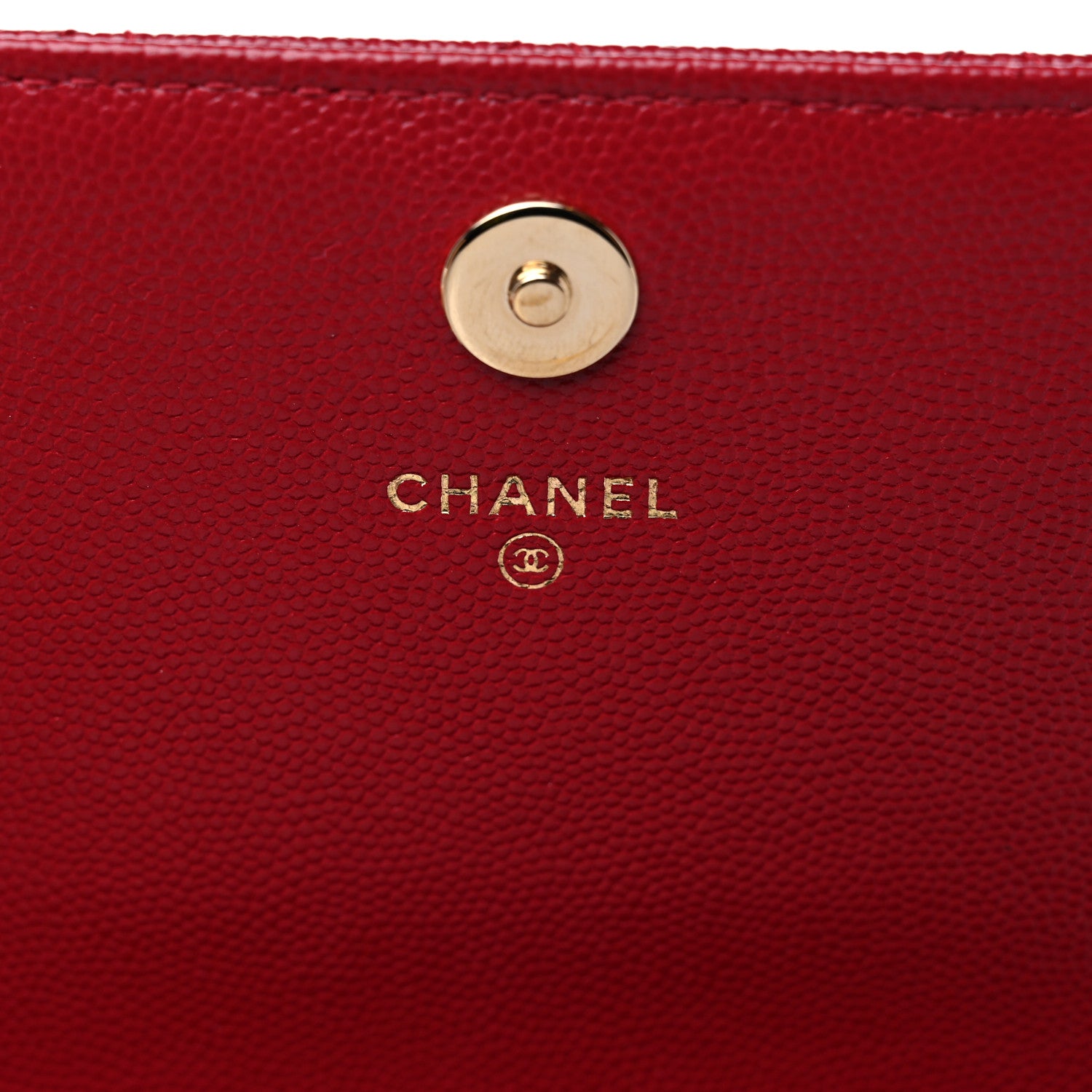 Chanel Caviar Quilted Square Wallet On Chain WOC Dark Red 6 of 13