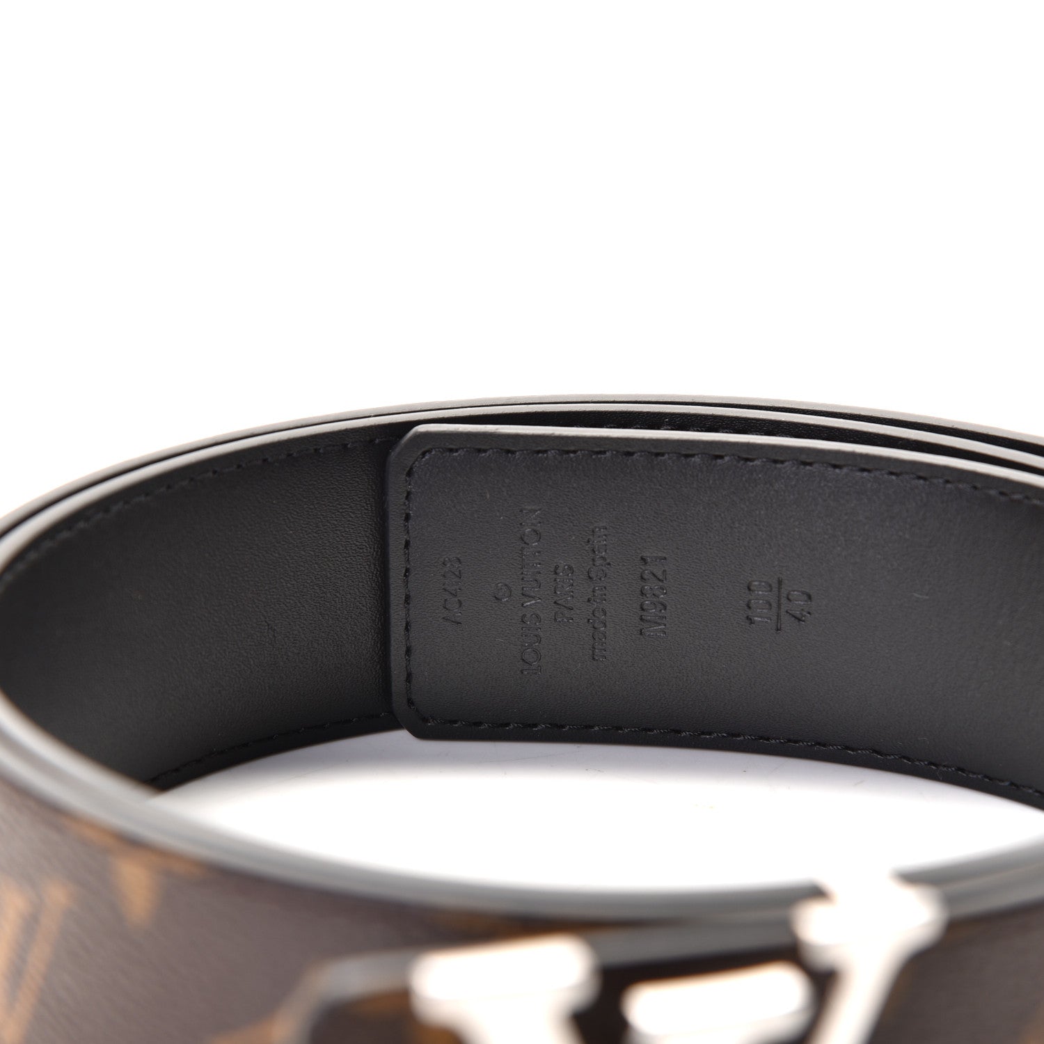 Louis Vuitton Monogram Calfskin 40mm LV Initiales Reversible Belt 100 40 Black 2 of 4