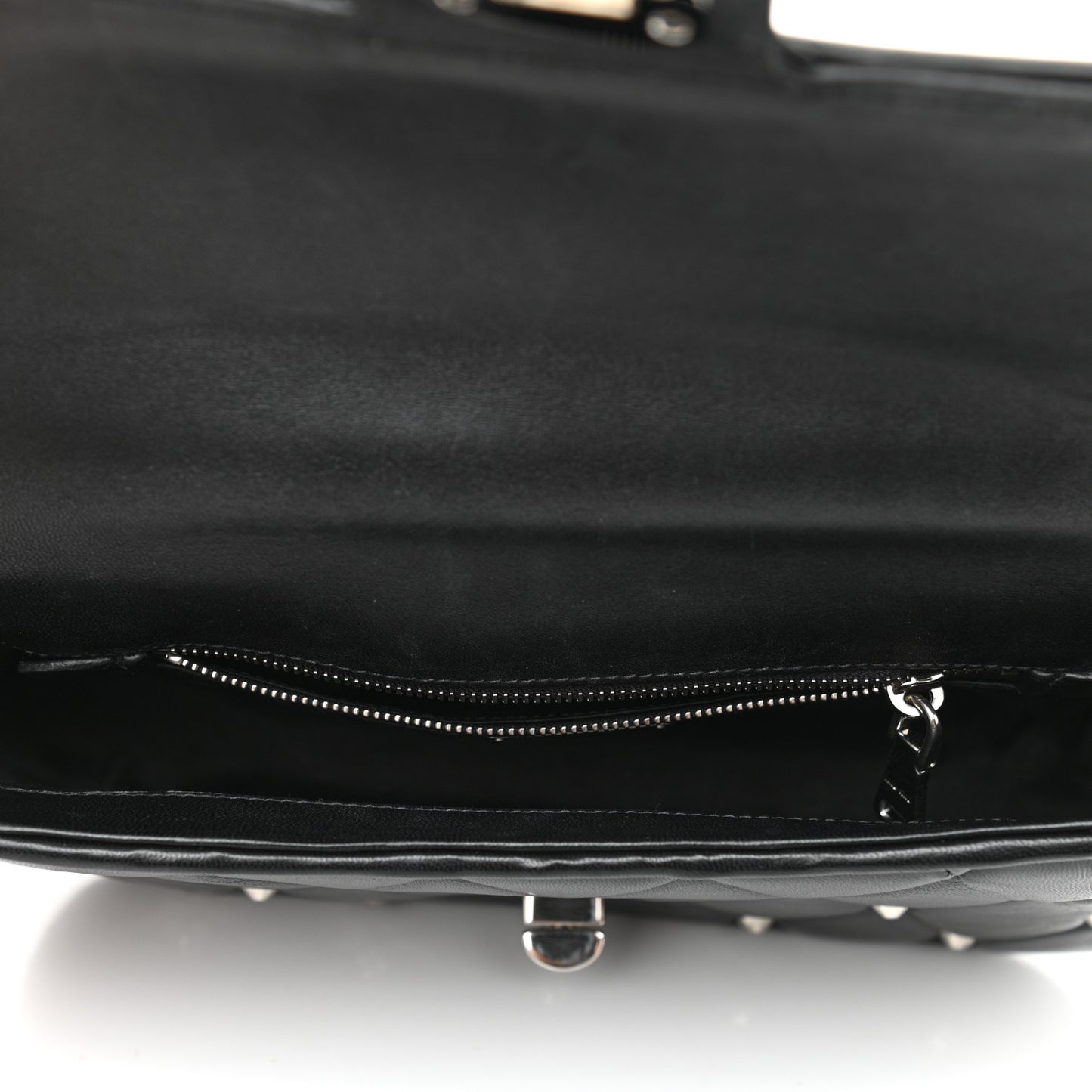 Pattina Nappa Crystal Studded Flap Bag Black