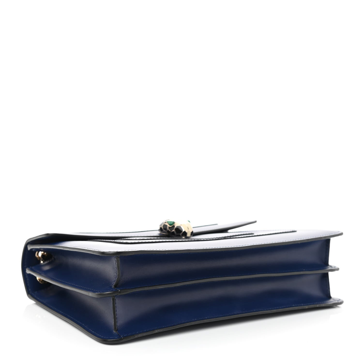 Bulgari Calfskin Serpenti Forever Shoulder Bag Blue 4 of 9