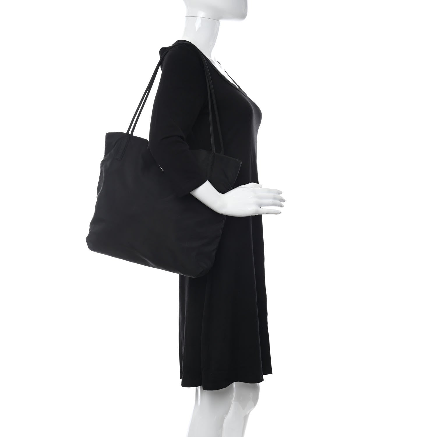 Prada Nylon Vela Shoulder Bag Black 2 of 10