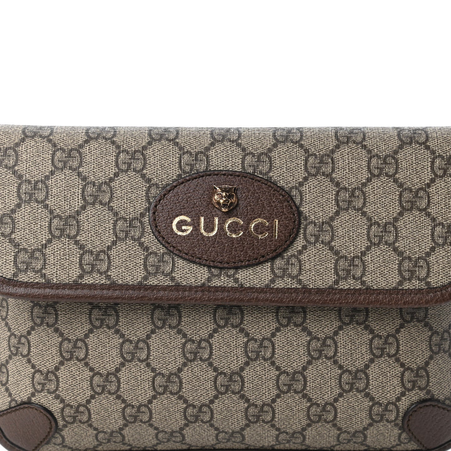 GG Supreme Monogram Neo Vintage Web Belt Bag Brown