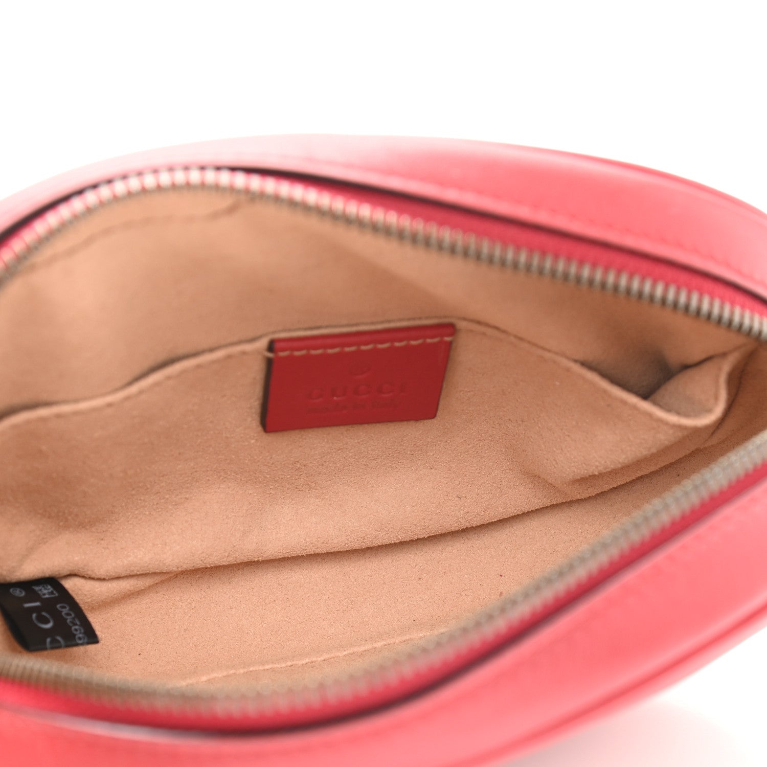 Gucci Calfskin Matelasse GG Marmont Belt Bag 85 34 Hibiscus Red 5 of 11