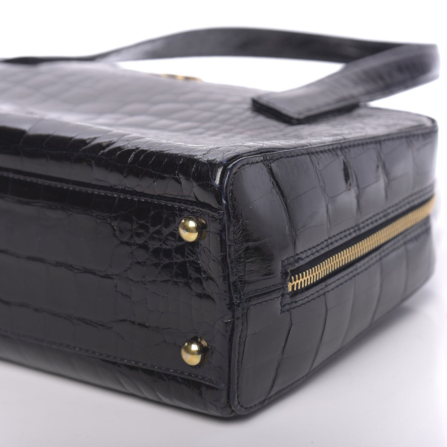 Alligator Bowler Bag Black