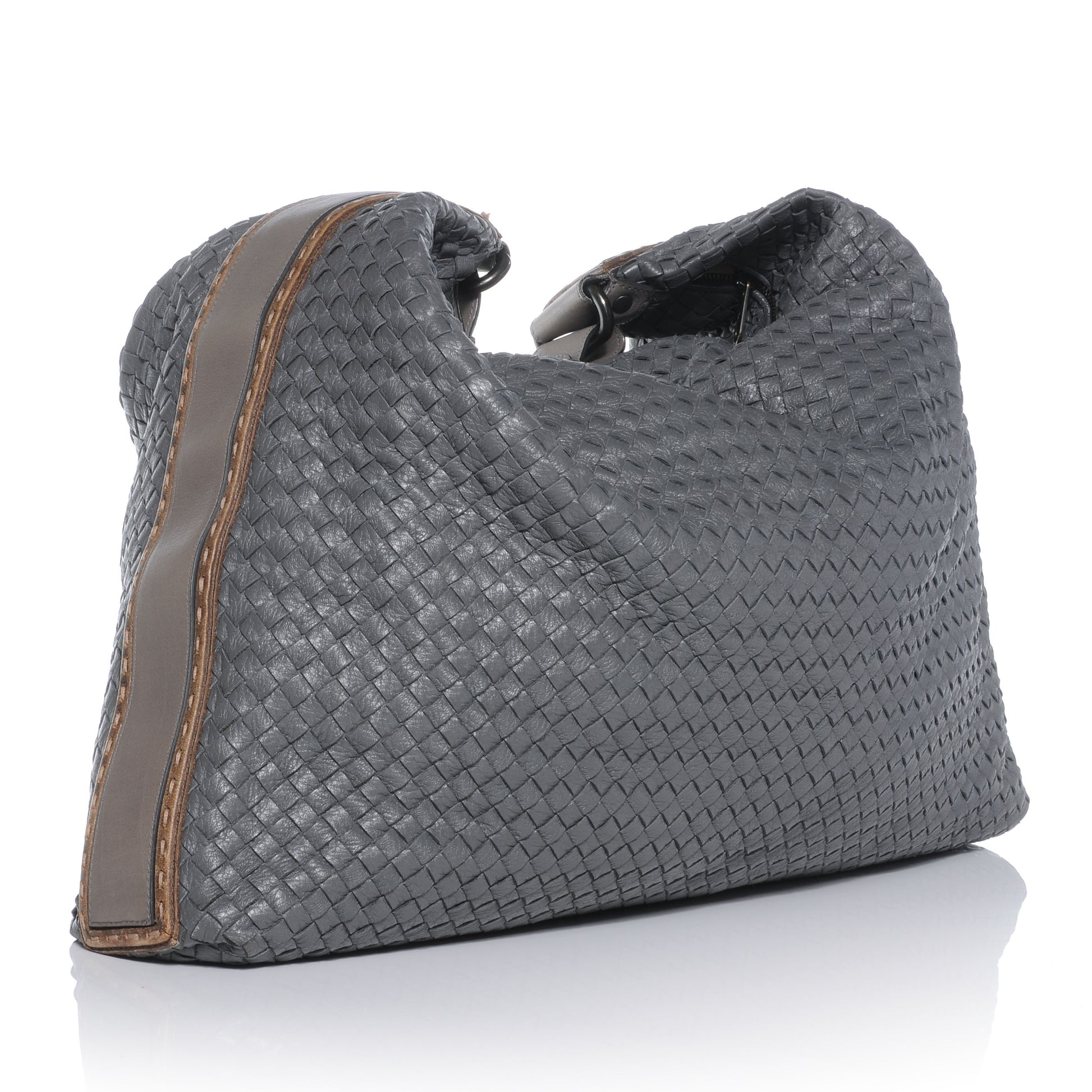 Bottega Veneta Cervo Intrecciato Caiman Shoulder Bag 3 of 10