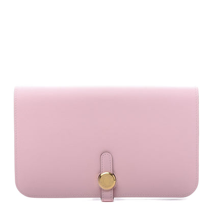 Hermes Swift Dogon Duo Wallet Rose Sakura 1 of 9