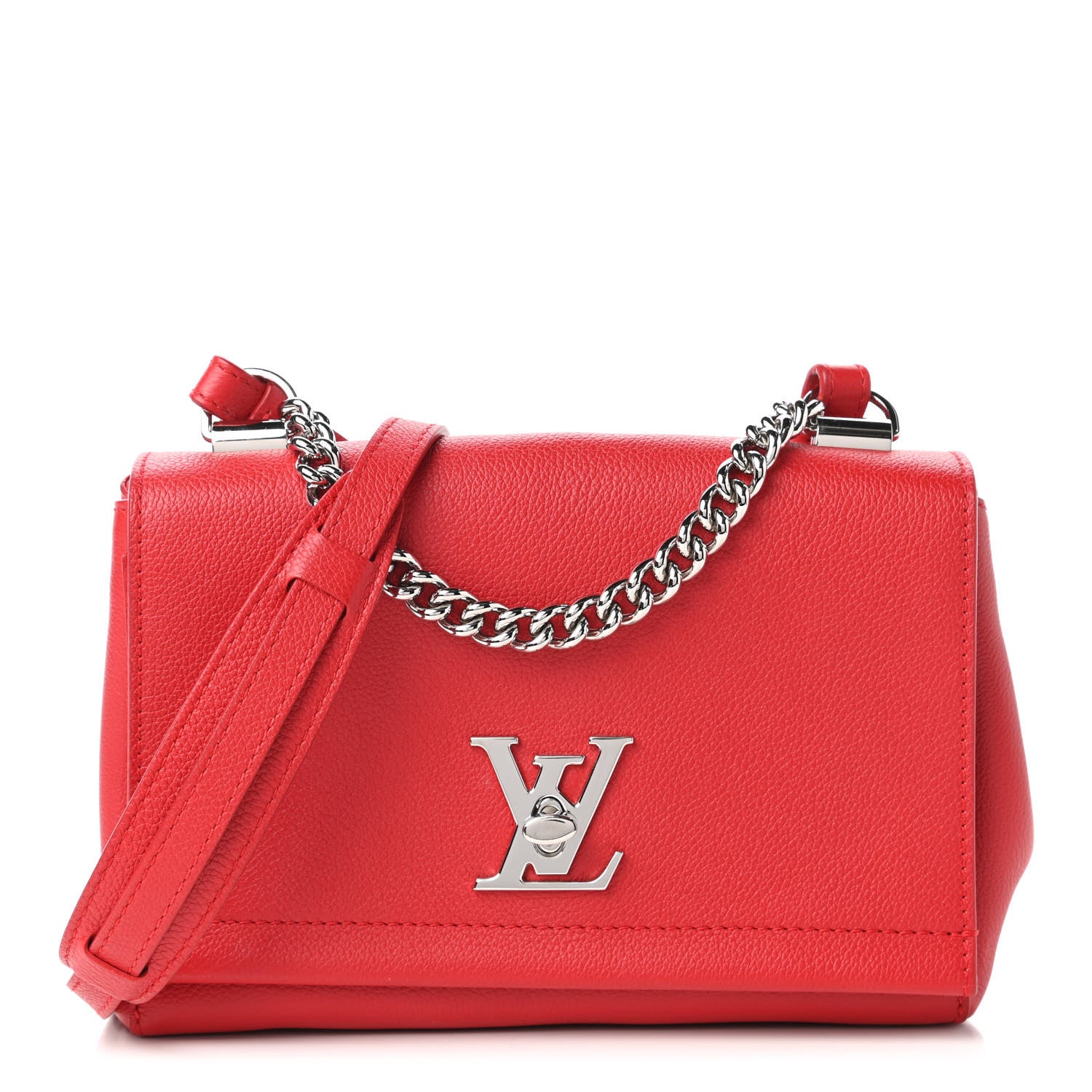Louis Vuitton Calfskin Lockme II Chain Bag BB Rubis 1 of 10