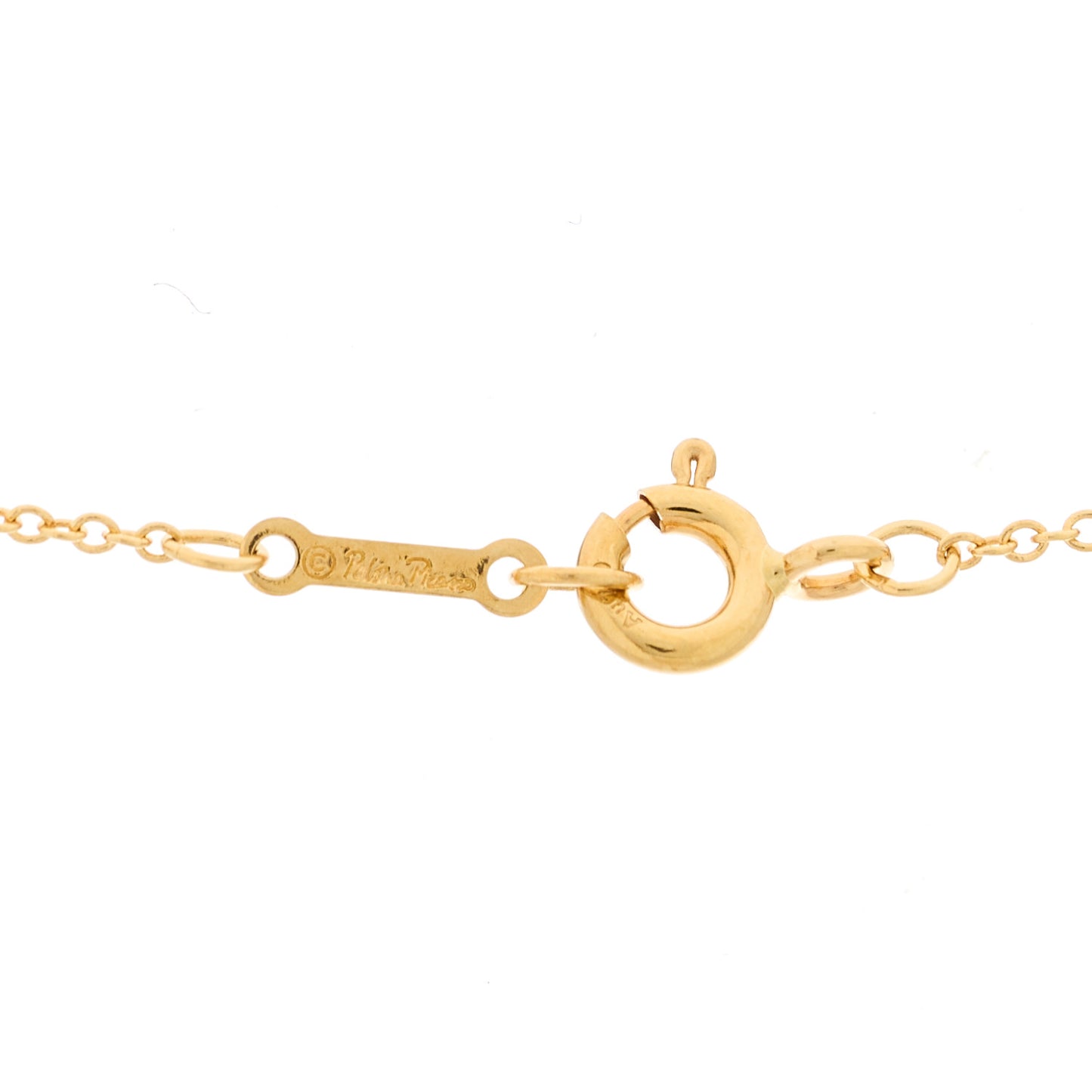 18K Yellow Gold Diamond Paloma Picasso Double Loving Heart Pendant Necklace