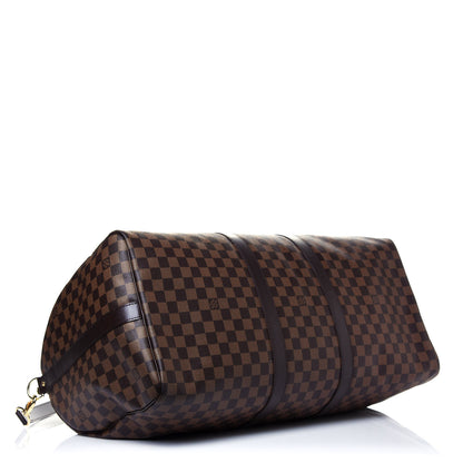 Louis Vuitton Damier Ebene Keepall Bandouliere 55 6 of 27