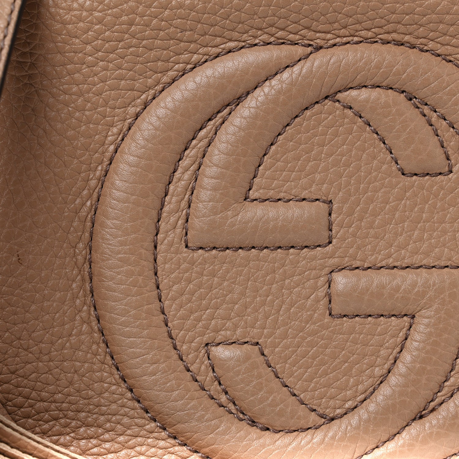 Gucci Pebbled Calfskin Small Soho Disco Bag Camelia 9 of 11