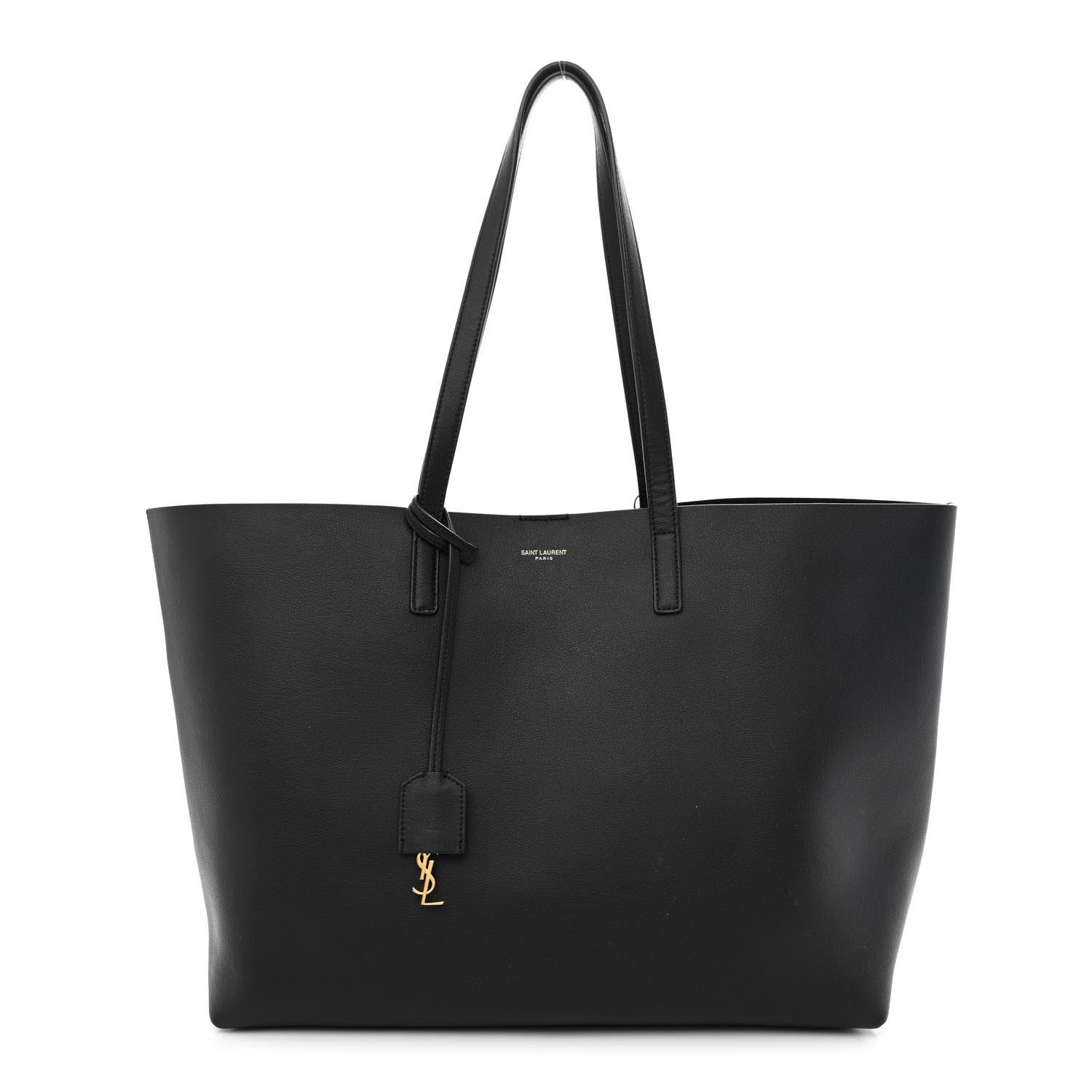 Saint Laurent Calfskin Large Shopping Tote Black 3 of 12