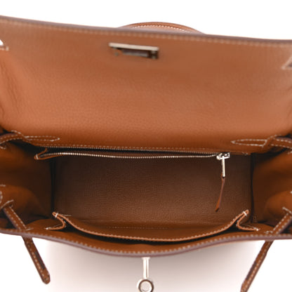 Hermes Togo Kelly Retourne 25 Gold 5 of 11