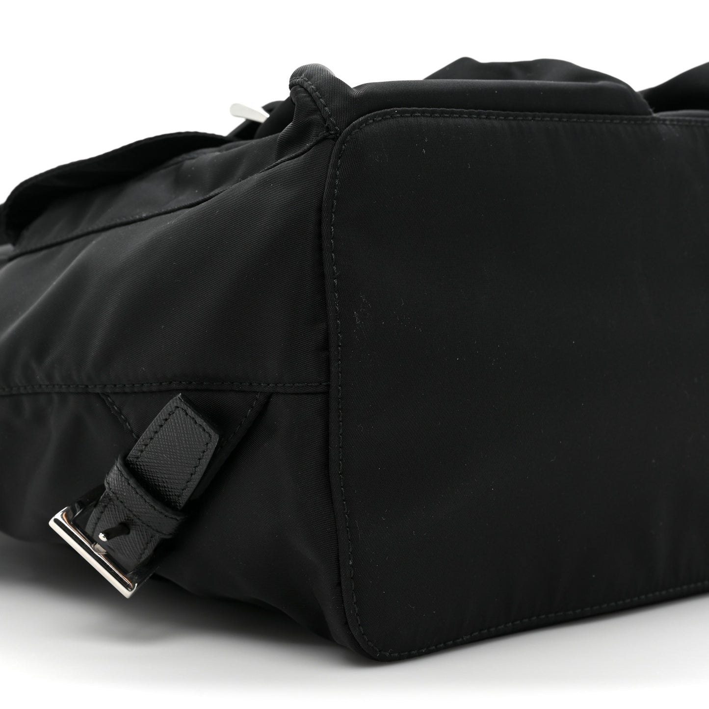 Re-Nylon Saffiano Medium Backpack Black