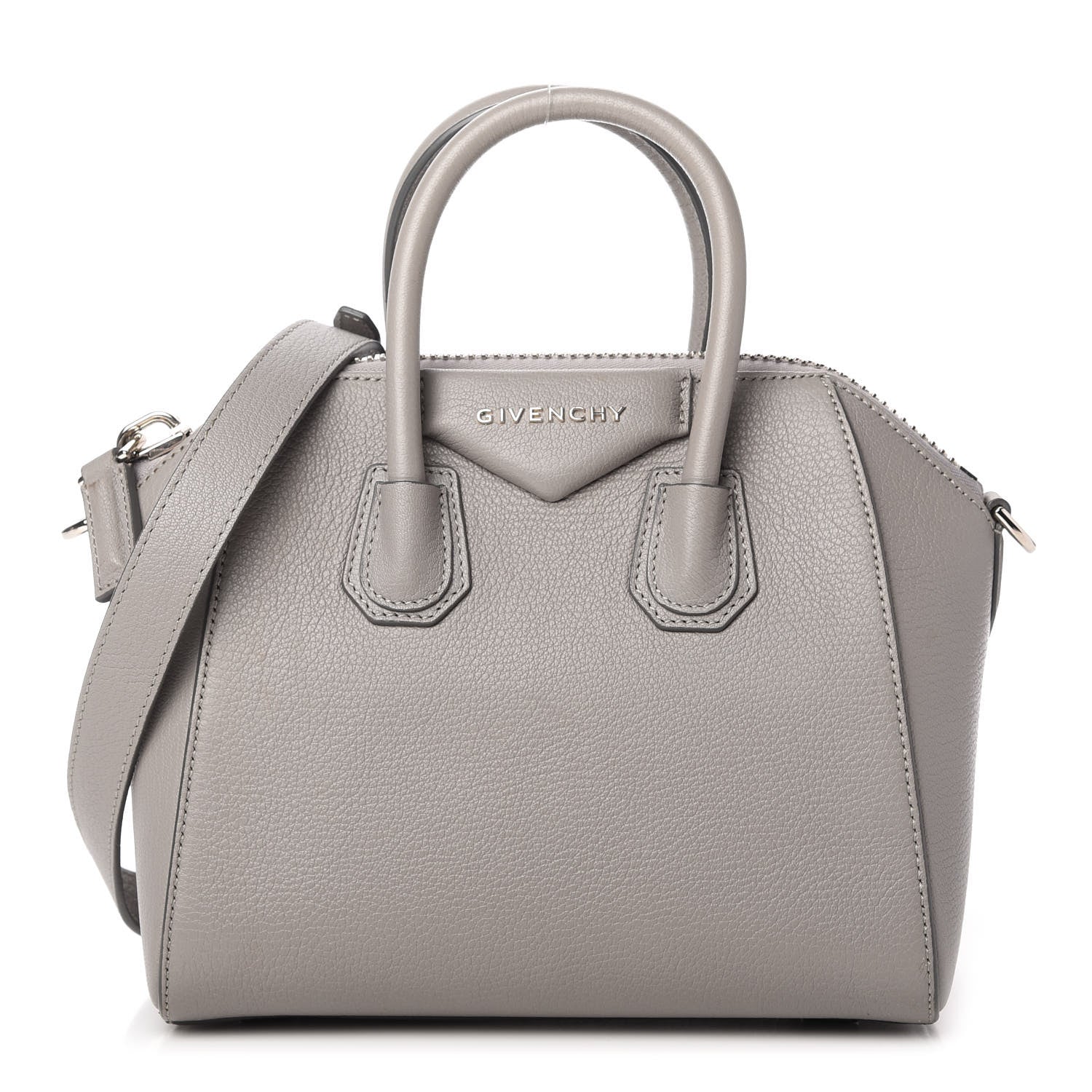 Givenchy Sugar Goatskin Mini Antigona Pearl Grey 1 of 10