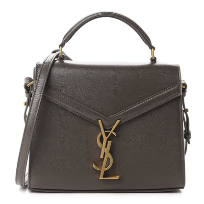 Saint Laurent Grain de Poudre Mini Classic Monogram Cassandra Top Handle Pebble 1 of 10
