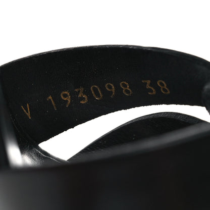 Saint Laurent Calfskin Tribute 105 Platform Sandals 38 Black 8 of 9