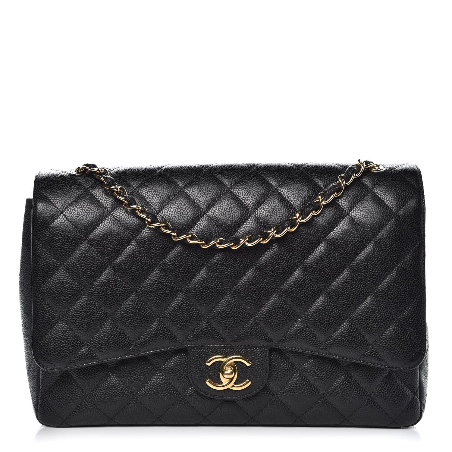 Chanel Caviar Quilted Maxi Double Flap Black 1 of 9