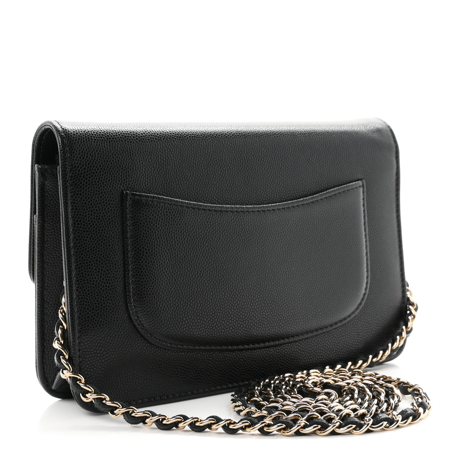 Chanel Caviar Timeless CC Wallet On Chain WOC Black 3 of 12