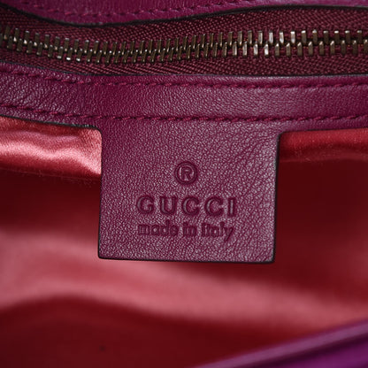 Gucci Velvet Matelasse Small GG Marmont Shoulder Bag Fuchsia Violet Cyclamen 6 of 12