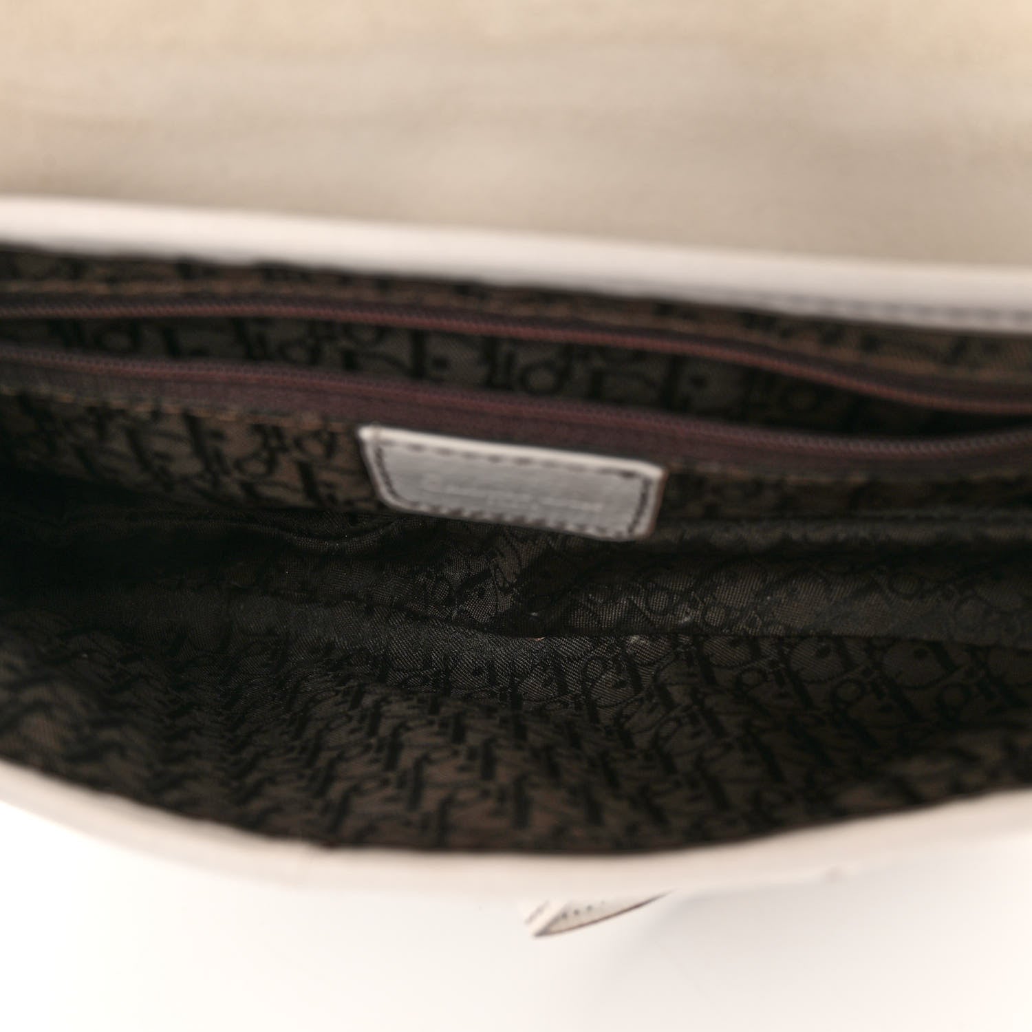 Christian Dior Calfskin Saddle Bag White 5 of 11
