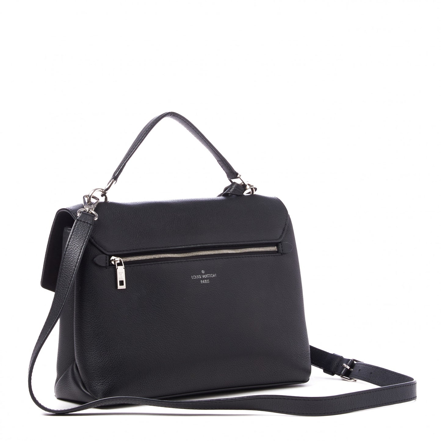 Soft Calfskin My Lockme Top Handle Vanille Black