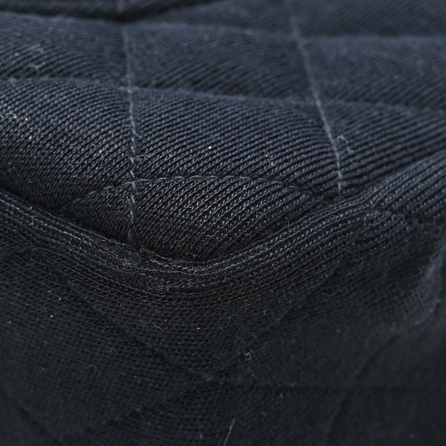 Jersey Quilted Medium Double Flap Black