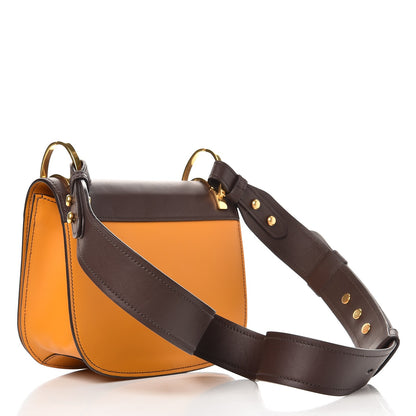 Prada City Calf Pionniere Saddle Bag Ocra Cocco 3 of 6