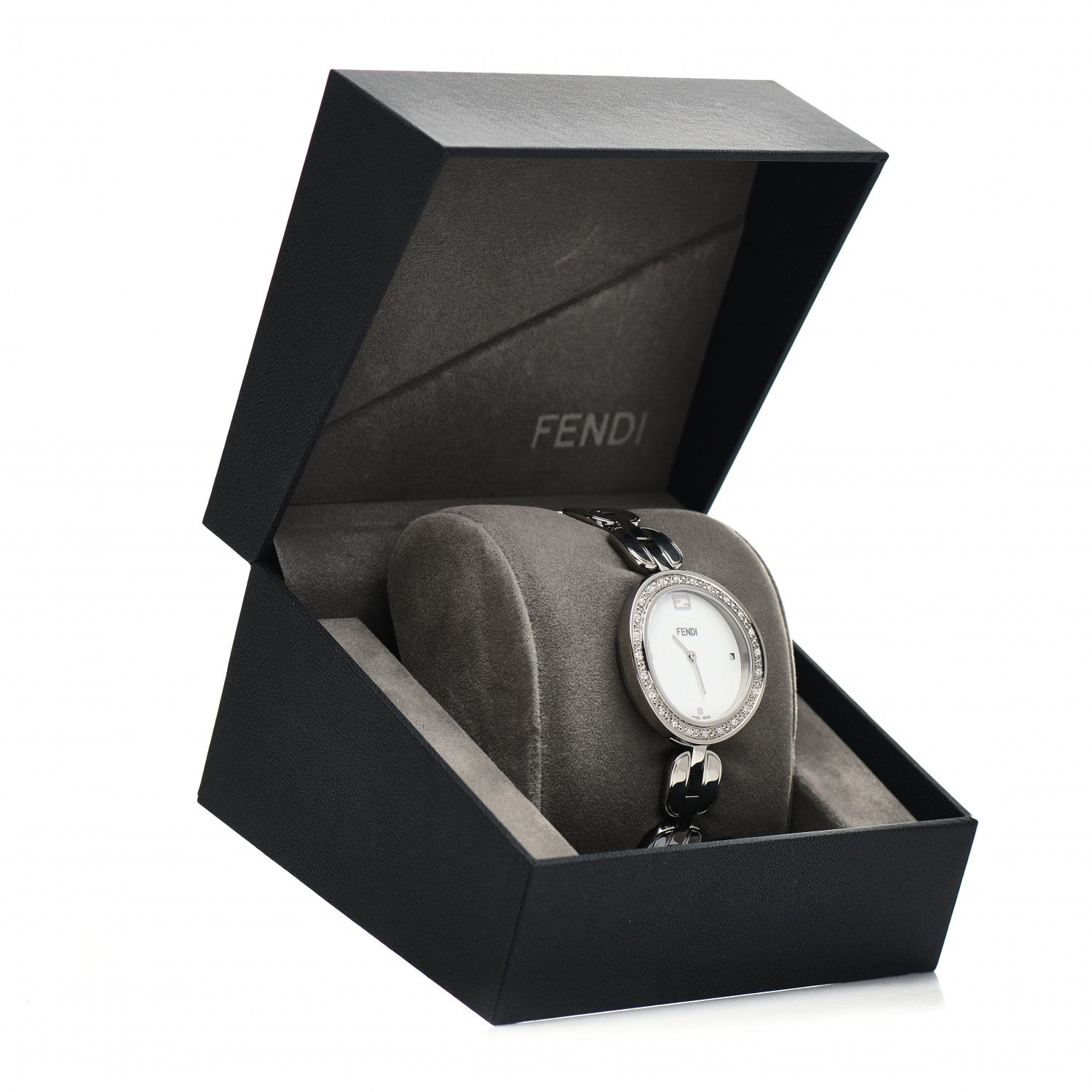 Fendi Stainless Steel Diamond Bezel 36mm Fendi My Way Quartz Watch 5 of 5